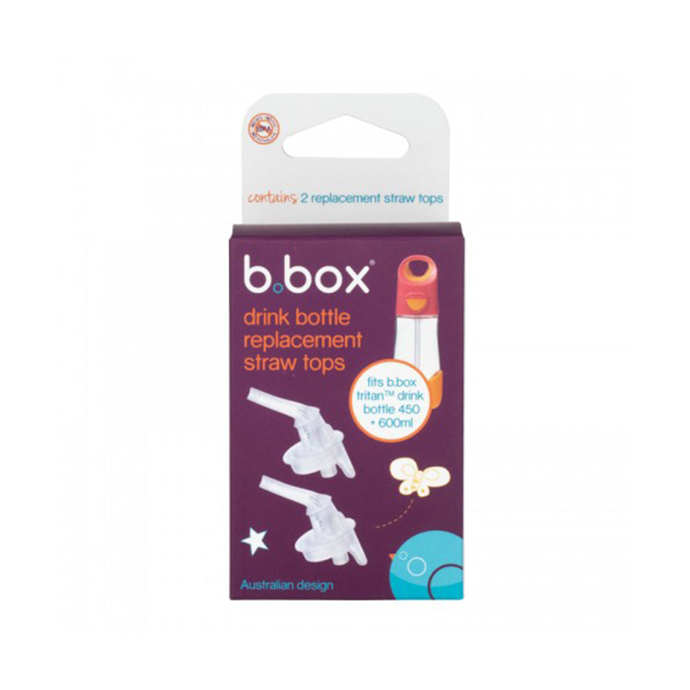 b.box Tritan Replacement Straw Tops — 2 Pack