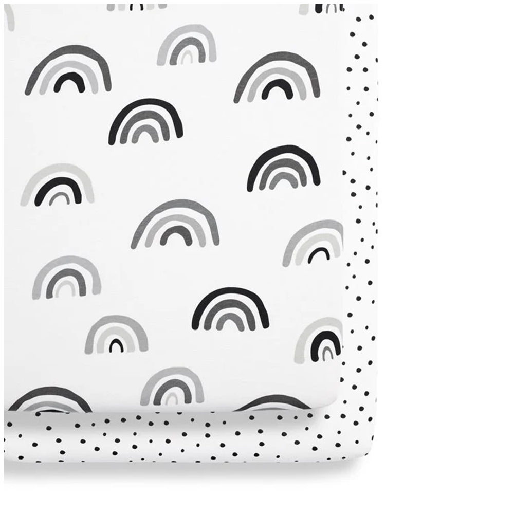 Snuz 2pack Crib Fitted Sheets / مجموعة ملاءات سرير الأطفال من سنوز مكونة من قطعتين