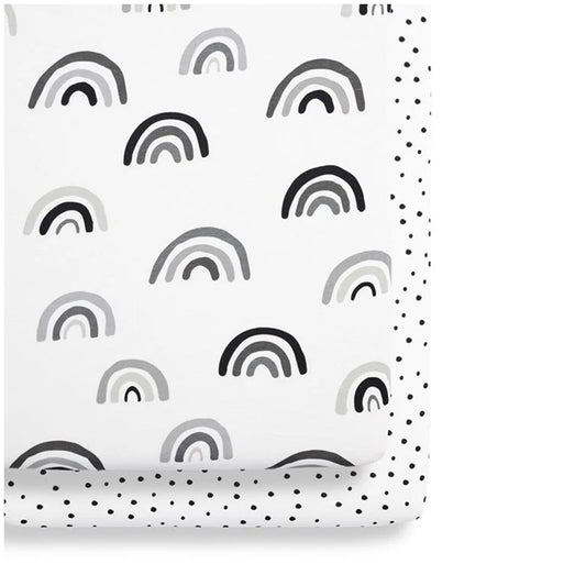 Snuz 2pack Crib Fitted Sheets / مجموعة ملاءات سرير الأطفال من سنوز مكونة من قطعتين