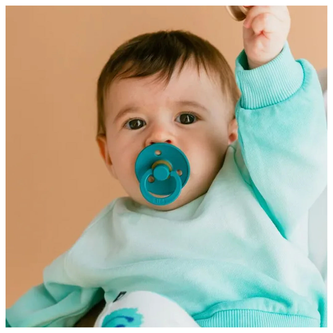 Bibs Pacifier Colour 2pack  pack Latex Glow Size 2  Taupe Scuba