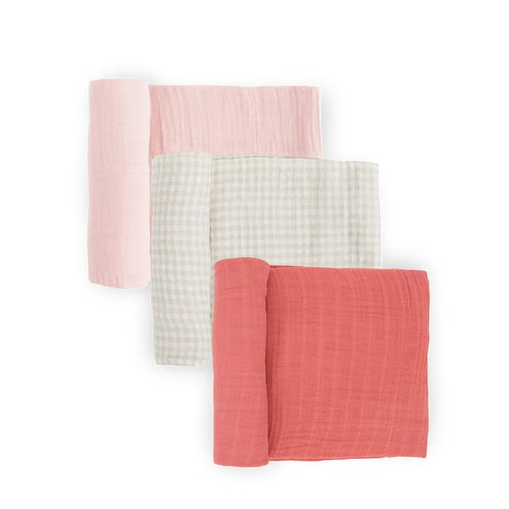 Little Unicorn Muslin Swaddle 3 Pack|طقم لفّ قماط للأطفال من ليتل يونيكورن، ٣ قطع من قماش الموسلين
