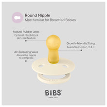 Bibs Pacifier Colour 4 pack Latex Size 1 Ivory Blush — view 3