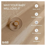 Bibs Pacifier Color 4pack Ivory/Sand Vanilla Darkoak size 1
