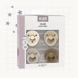 Bibs Pacifier Color 4pack Ivory/Sand Vanilla Darkoak size 1