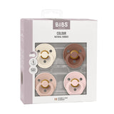 Bibs Pacifier  Colour  4 pack  Latex Size 1 Ivory Blush WoodChuck Bloosom