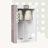 Bibs Bottle Round Nipple Latex 2 pack 270ml Medium  Flow Ivory