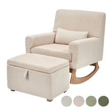 Gaia Serena Rocking Chair & Footstool — Biscuit Bouclé