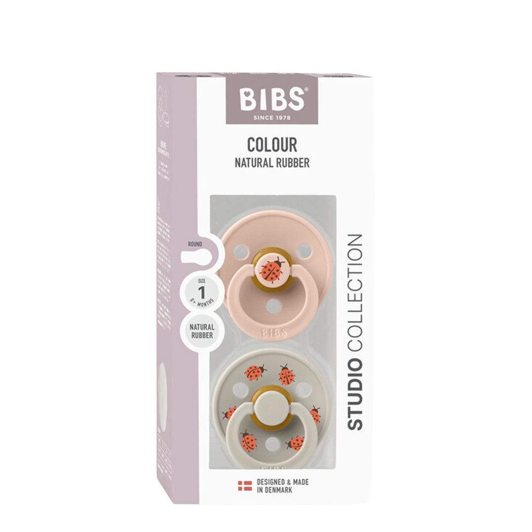 Bibs Pacifier Studio Color 2 Pack Lady Bug size 1  2pack