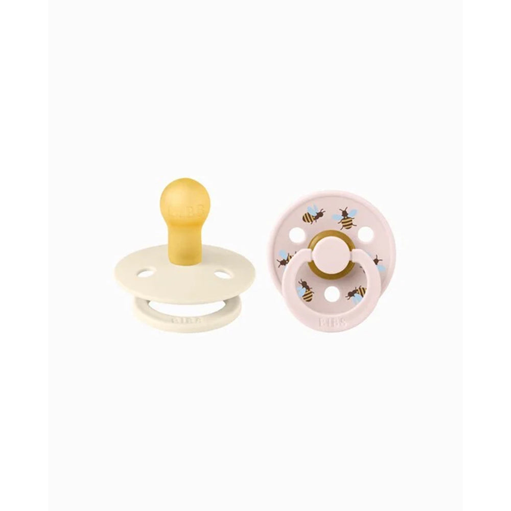 Bibs Pacifier Studio Colour 2 Pack Bumble Bee latex size 1 Ivory Mix — view 2