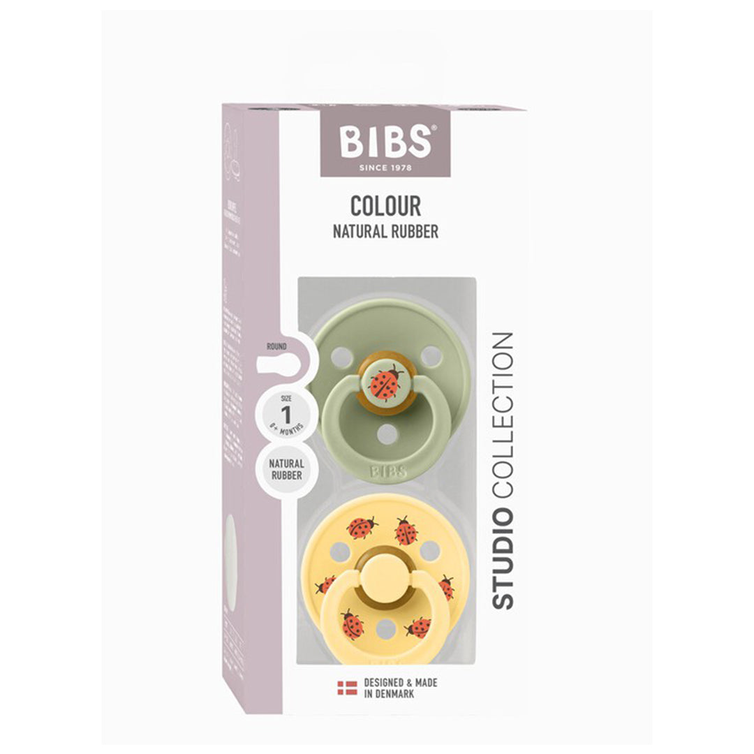 Bibs Pacifier Studio Color 2 Pack Lady Bug size 1  2pack