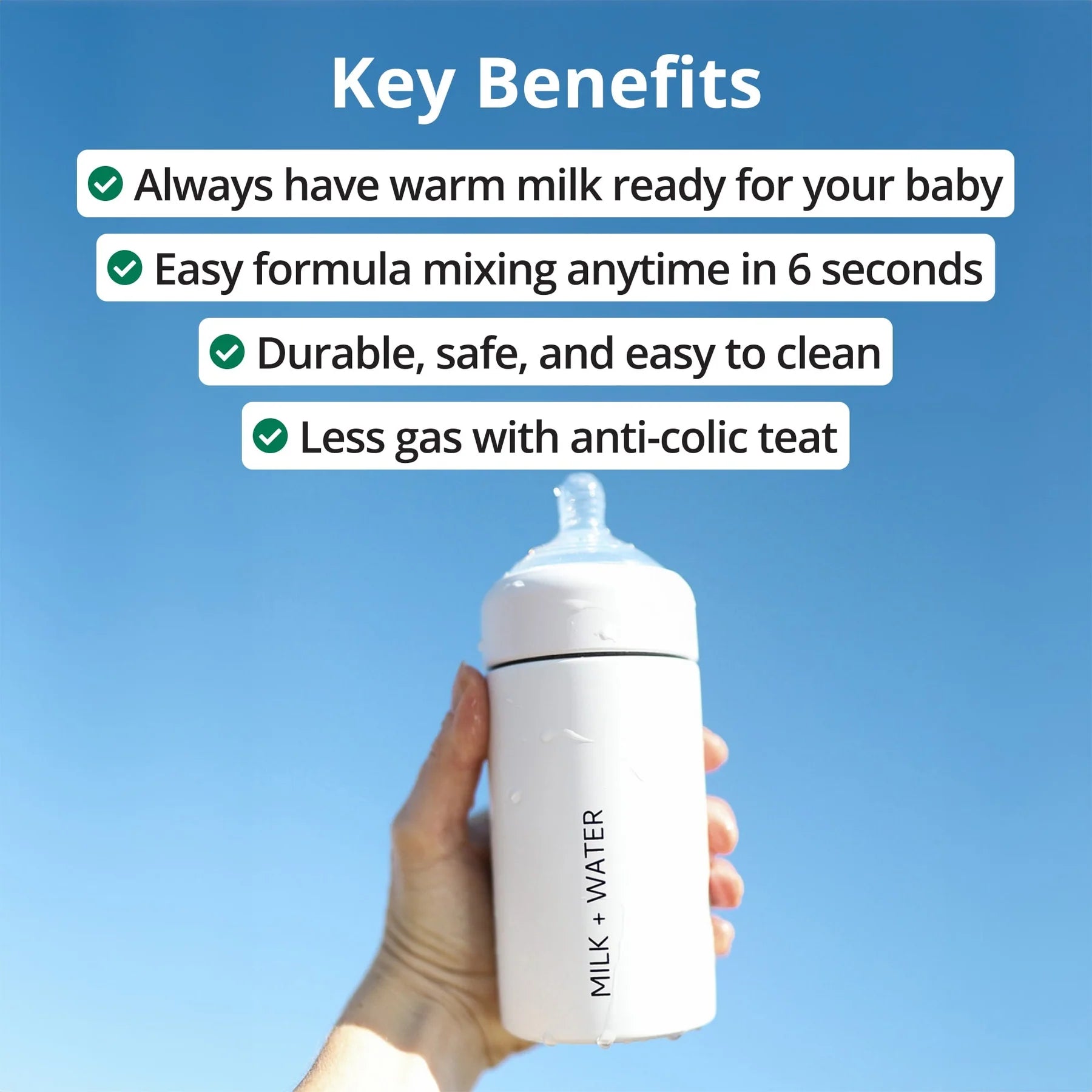 Milk and Water  Insulated Bottle Artic White 9oz