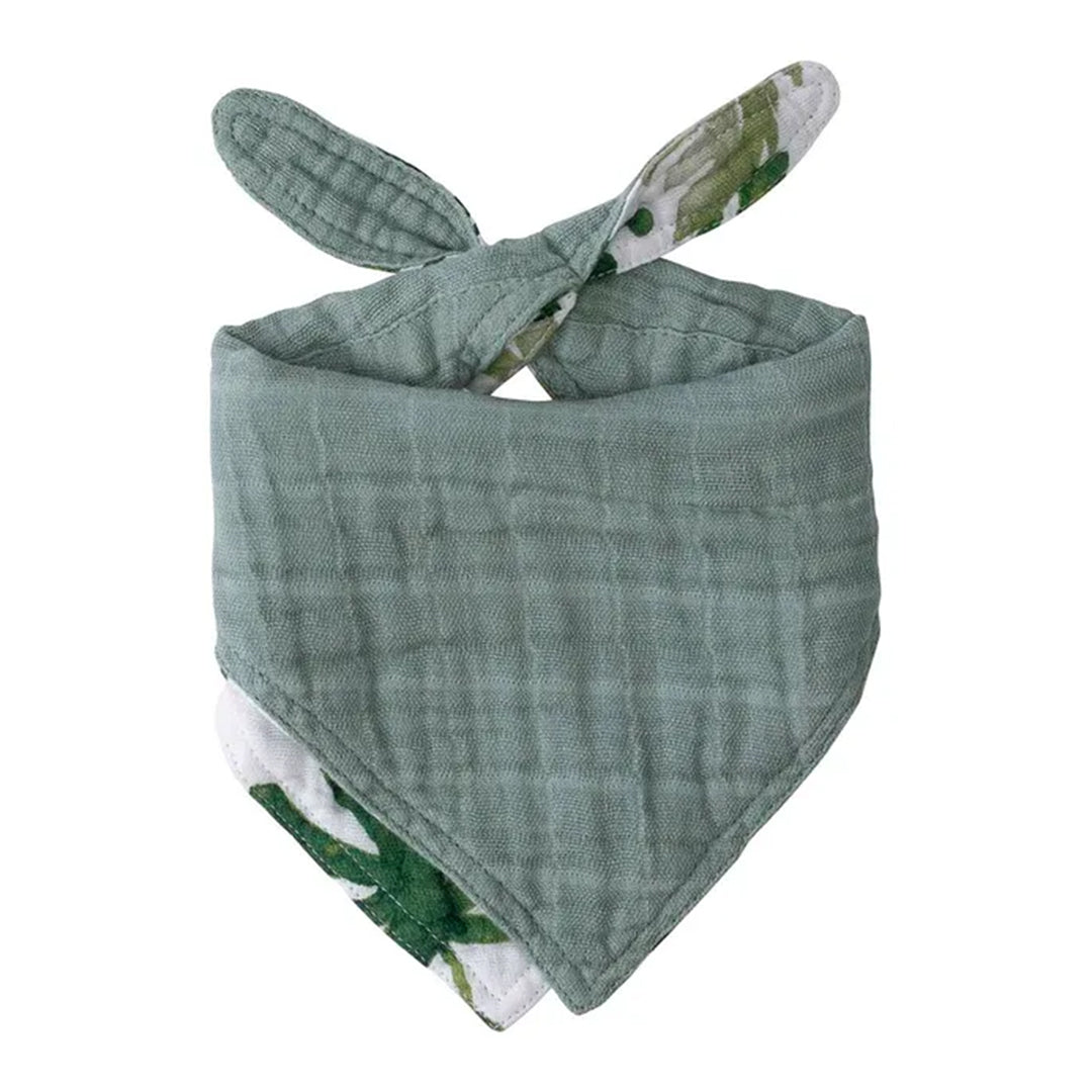 Little Unicorn Cotton Reversible Bandana Bib Tropical Leaf