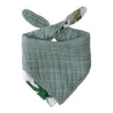 LU Cotton Reversible Bandana Bib Tropical Leaf