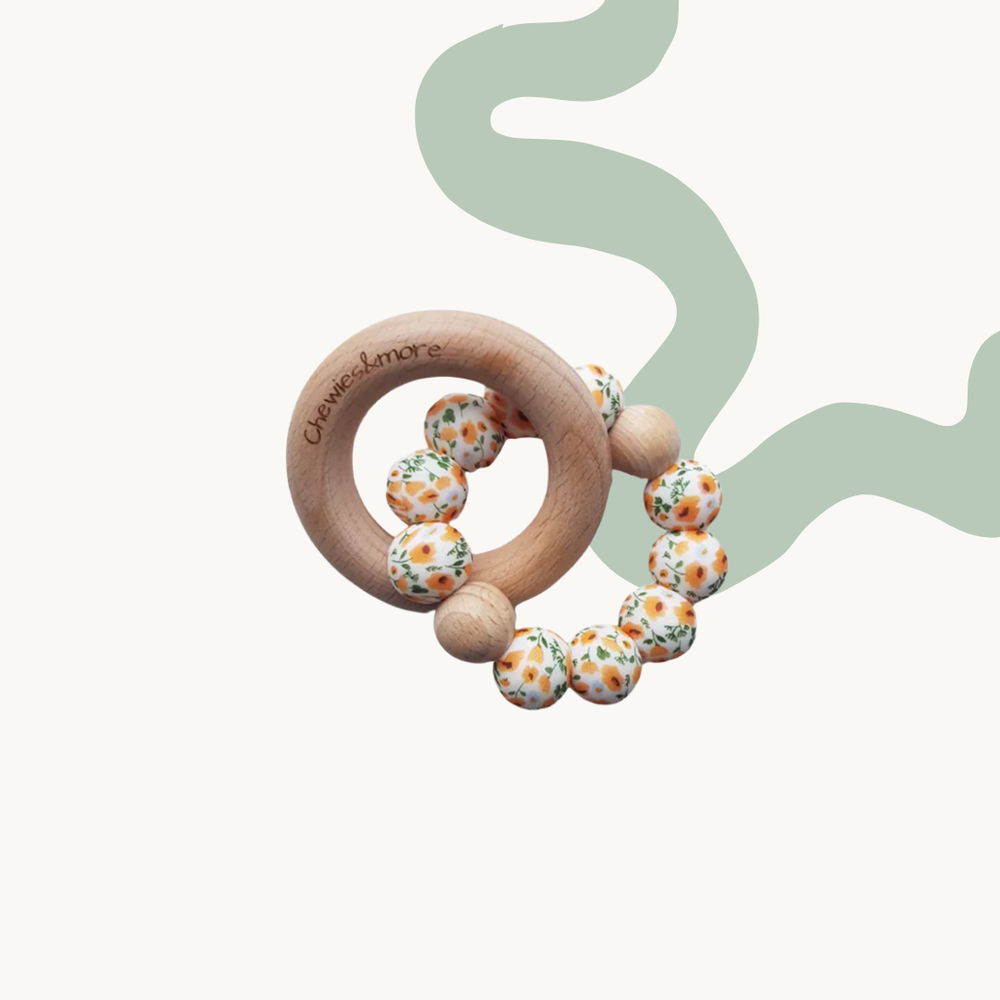 Chewie and More Basic Rattle Mini — Silicone Teether