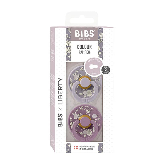Bibs X Liberty Colour 2pack  Capel Latex Fossil Grey mix Size2 صدريات ليبرتي كولور 2 عبوة من مزيج اللون الرمادي الأحفوري مقاس 2