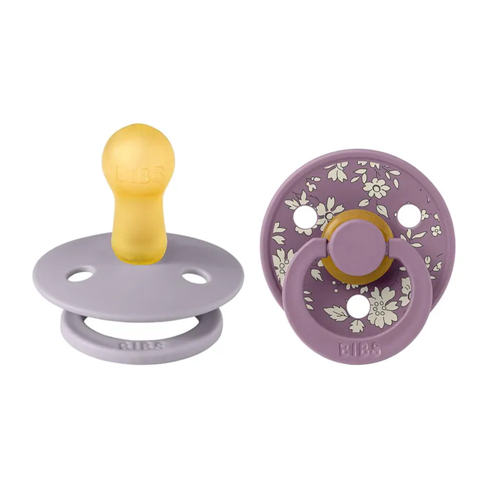 Bibs X Liberty Colour 2pack  Capel Latex Fossil Grey mix Size2 صدريات ليبرتي كولور 2 عبوة من مزيج اللون الرمادي الأحفوري مقاس 2