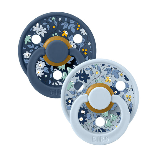 Bibs Liberty colour 2pack latex Chamomile lawn size 1 Baby blue mix