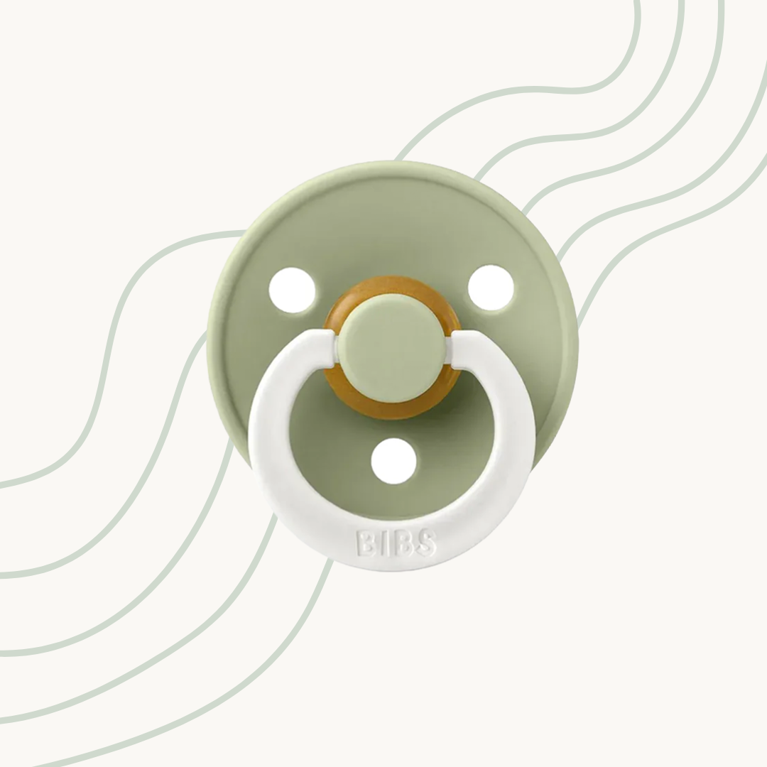 Bibs Pacifier Colour 1  Pack Latex Glow Size 2 Sage