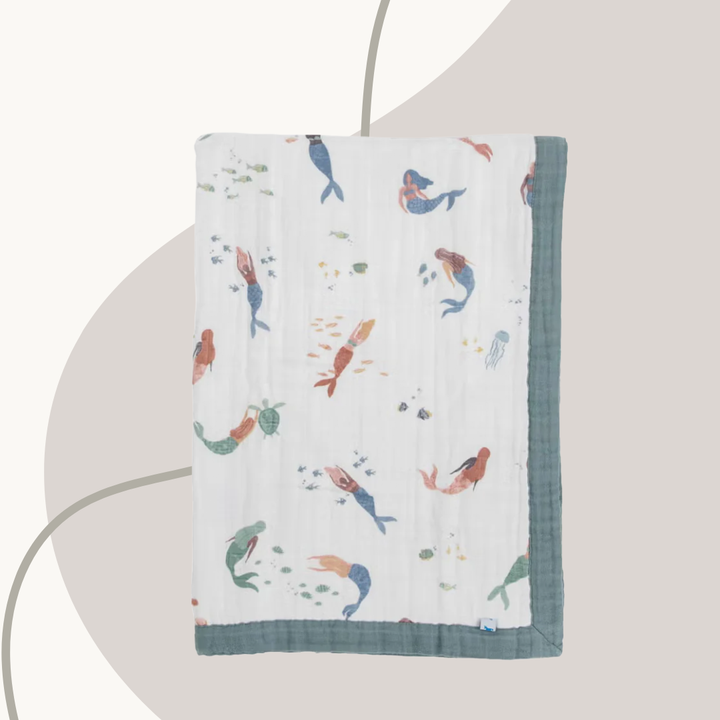 Little Unicorn Cotton Baby Blanket Mermaids