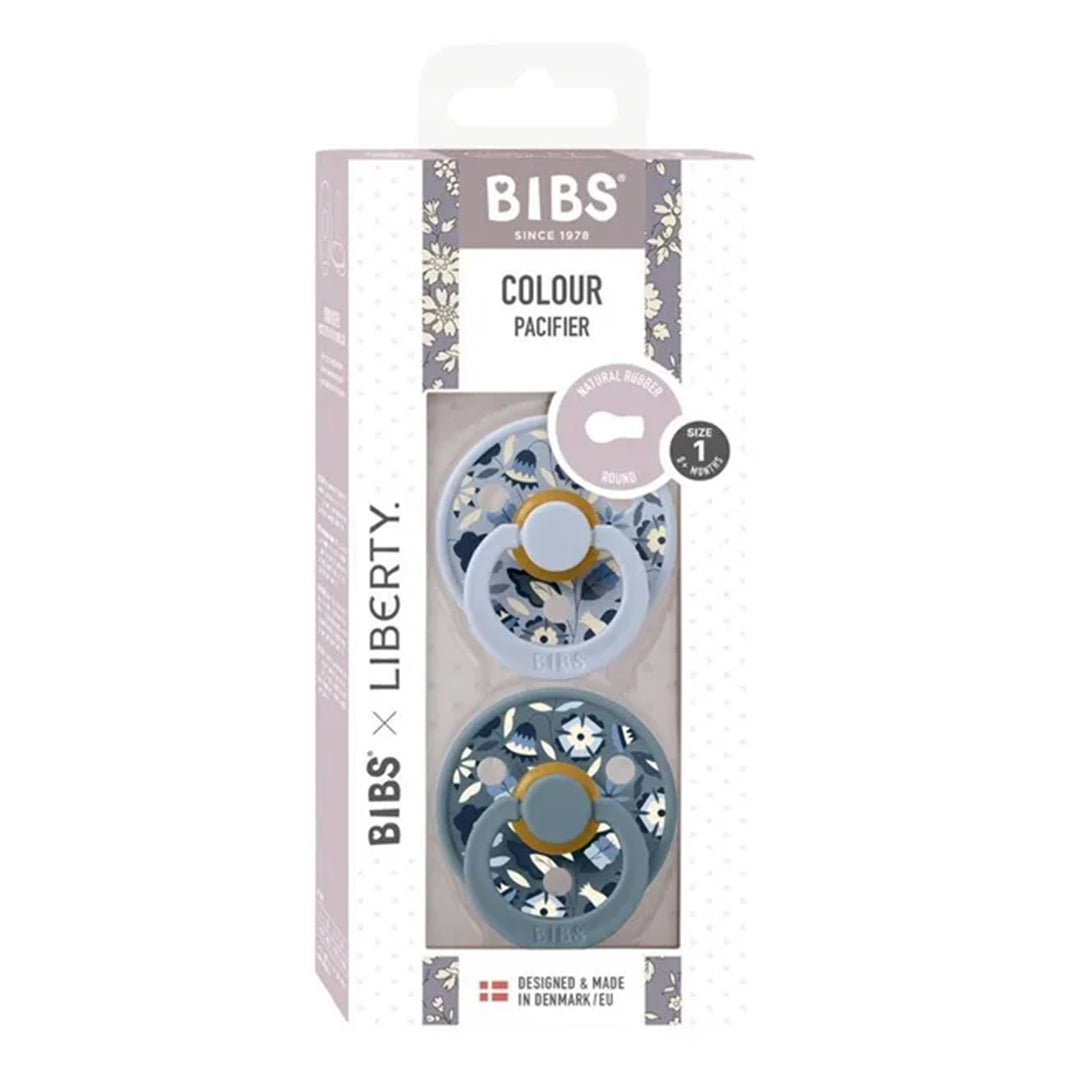 Bibs X Liberty 2 pack Colour Bobo Latex Size 1 Blue Mix