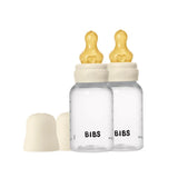 Bibs Bottle Round Nipple Latex 2 pack 150ml Slow Flow Ivory