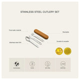 Citron Stainless Steel Cutlery Set  مجموعة أدوات المائدة المصنوعة من الفولاذ المقاوم للصدأ من سيترون