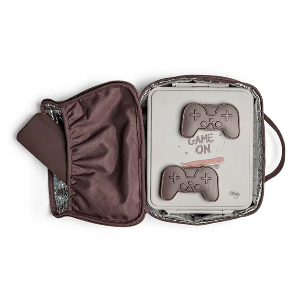 Citron Insulated Square Lunch Bag  (جديد) حقيبة غداء مربعة معزولة باللون الليموني