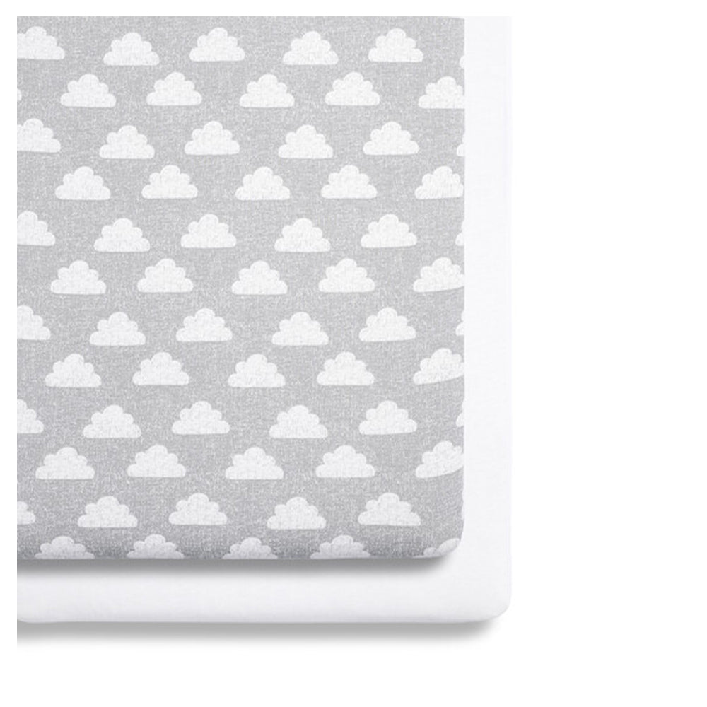 Snuz 2pack Crib Fitted Sheets / مجموعة ملاءات سرير الأطفال من سنوز مكونة من قطعتين