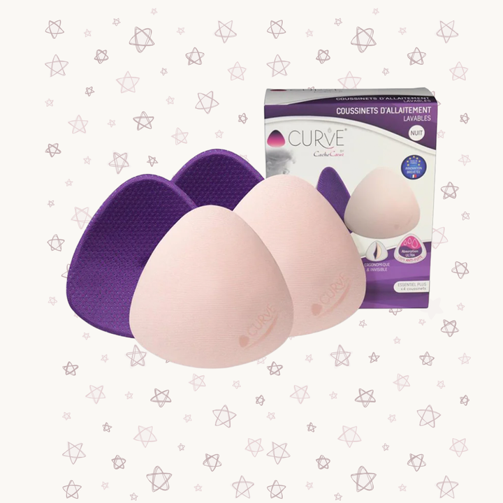 Curve Essential Plus 4 Washable Nursing Pads Night