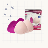 Curve Essential Plus 4 Washable Nusring Pads Day Fusch/كيرف إيسينشال بلس 4 وسادات رضاعة قابلة للغسل باللون الفوشيا النهاري