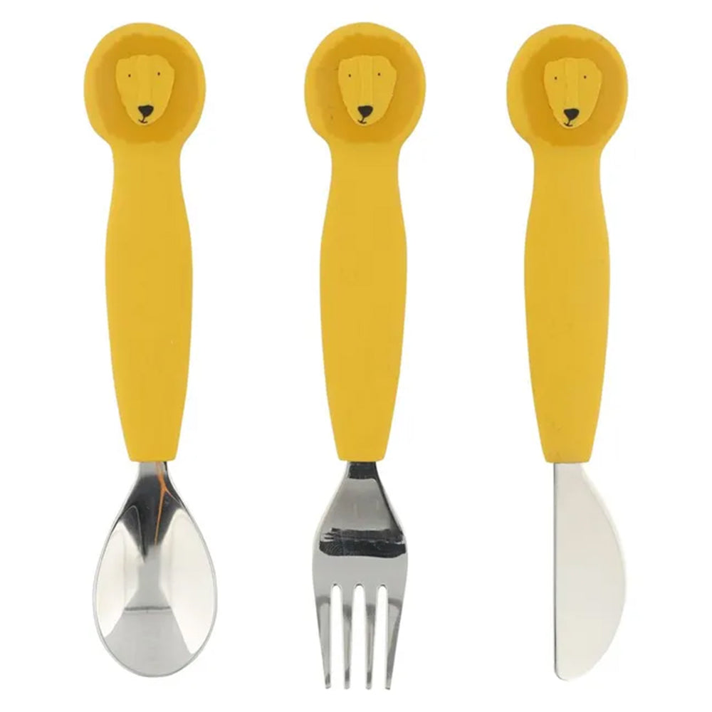 Trixie Stainless Steel Cutlery Set with Silicone Handle | طقم أدوات مائدة ستانلس ستيل تريكسي بمقبض سيليكون