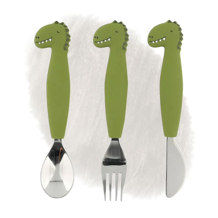 Trixie Stainless Steel Cutlery Set with Silicone Handle | طقم أدوات مائدة ستانلس ستيل تريكسي بمقبض سيليكون