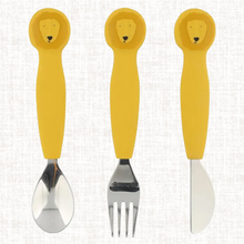 Trixie Stainless Steel Cutlery Set with Silicone Handle | طقم أدوات مائدة ستانلس ستيل تريكسي بمقبض سيليكون