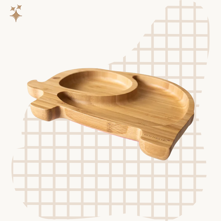 Eco Rascals Bamboo Suction Plate — Elephant