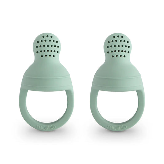 Mushie Silicone Fresh Food Feeder 2pack  وعاء تغذية الطعام الطازج من السيليكون من موشي، عبوتان