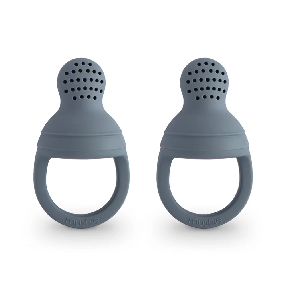 Mushie Silicone Fresh Food Feeder 2pack  وعاء تغذية الطعام الطازج من السيليكون من موشي، عبوتان