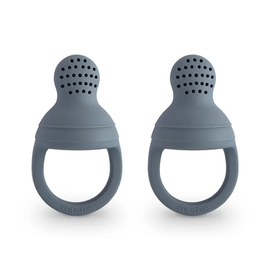 Mushie Silicone Fresh Food Feeder 2pack  وعاء تغذية الطعام الطازج من السيليكون من موشي، عبوتان