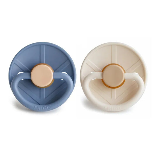 Frigg Little Viking Latex Baby Pacifier size 2  6-18m pack of 2 /  لهاية أطفال من فريج ليتل فايكينج من اللاتكس، مقاس 2، 6-18 شهرًا، عبوة من قطعتين