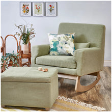 Gaia Chair and Footstool Sage Boucle — view 2