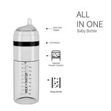 Milk and Water Glass Bottle Artic White  9oz