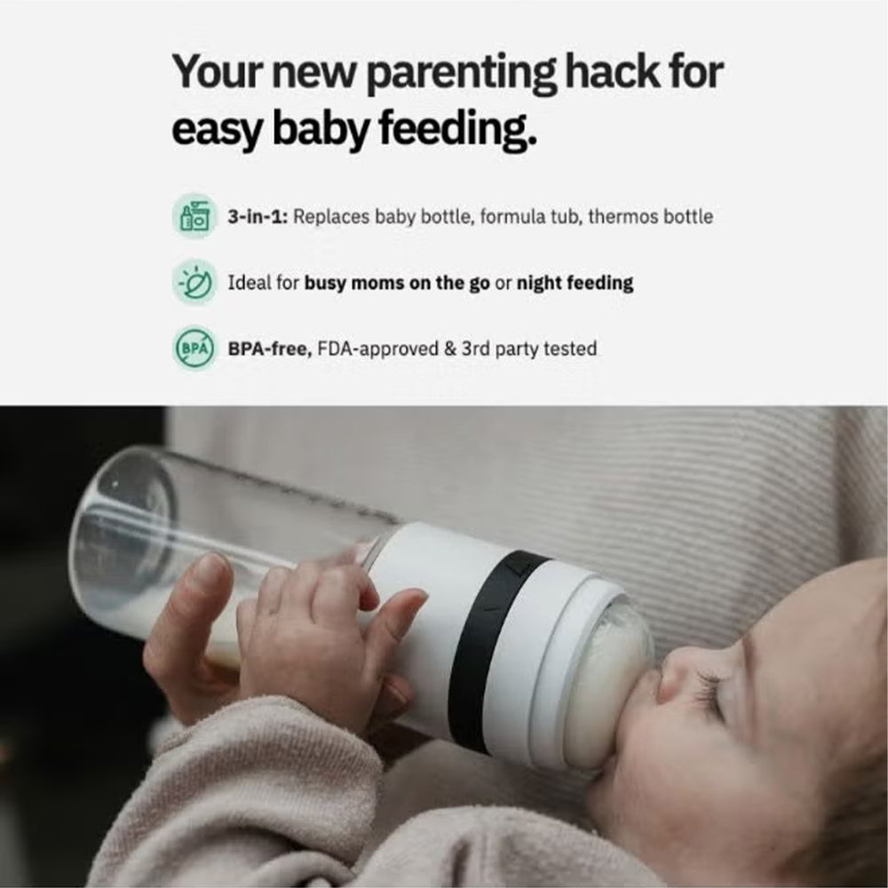 Milk + Water Fast Flow 250ml Glass Bottle - رضّاعة أطفال زجاجية - ميلك أند ووتر