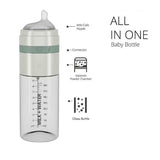 Milk and Water  Glass Bottle Olive Green 9oz