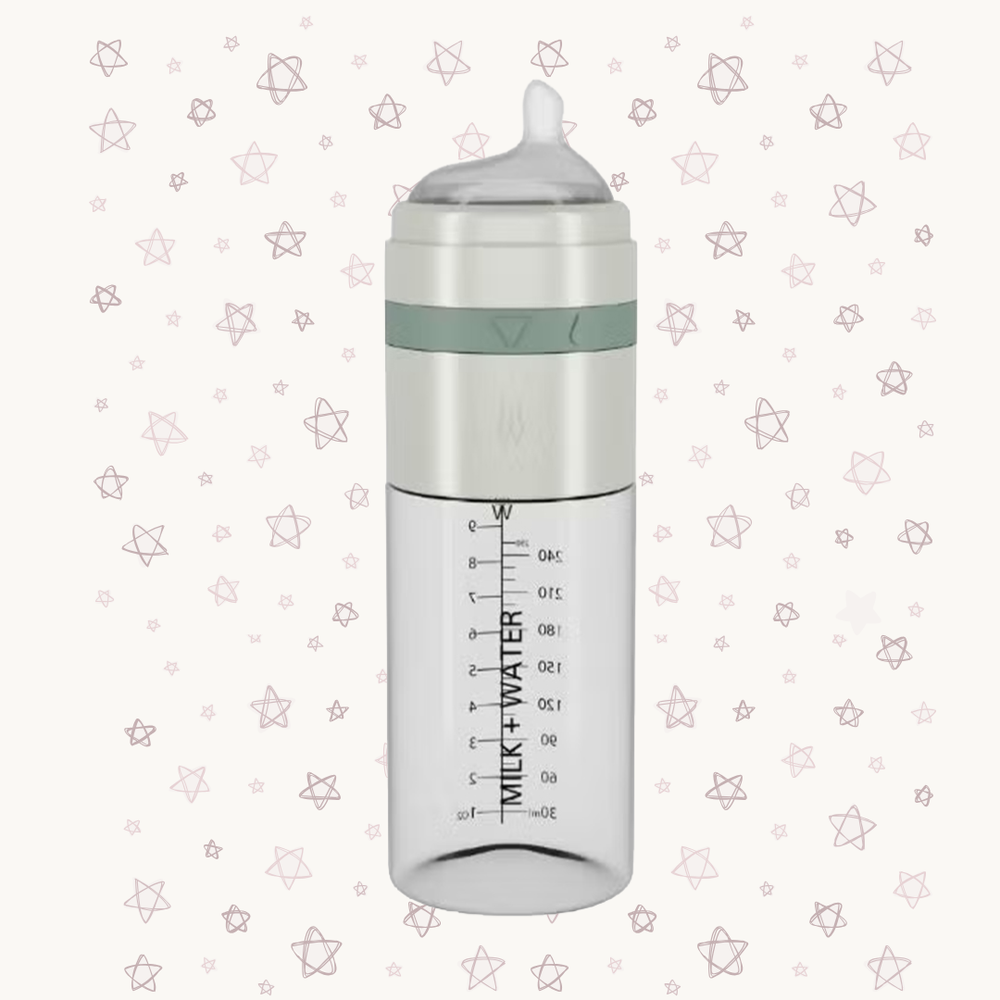 Milk + Water Fast Flow 250ml Glass Bottle - رضّاعة أطفال زجاجية - ميلك أند ووتر