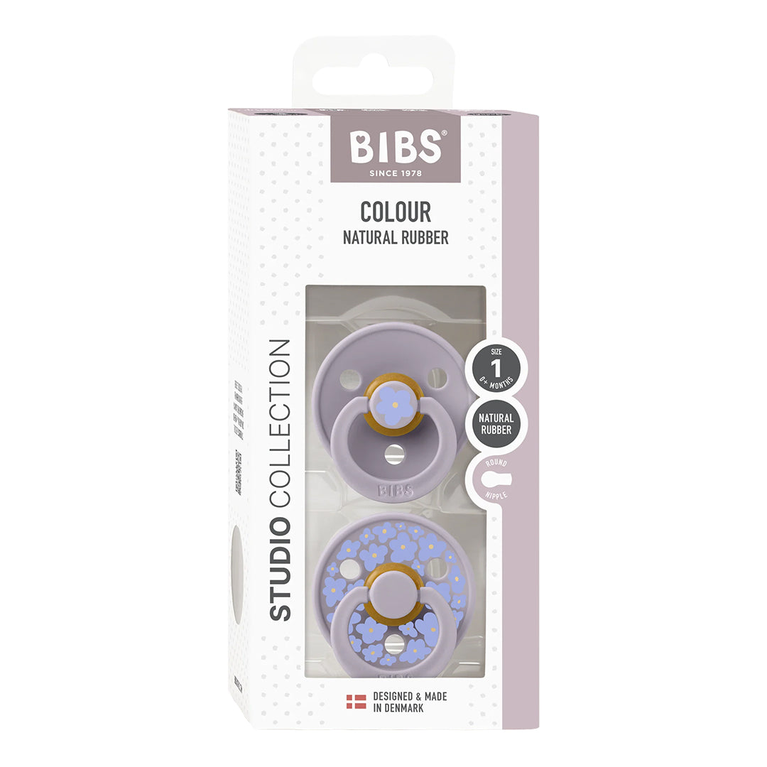 BIbs Pacifier Studio Colour 2 Pack Jasmine Latex Size 1