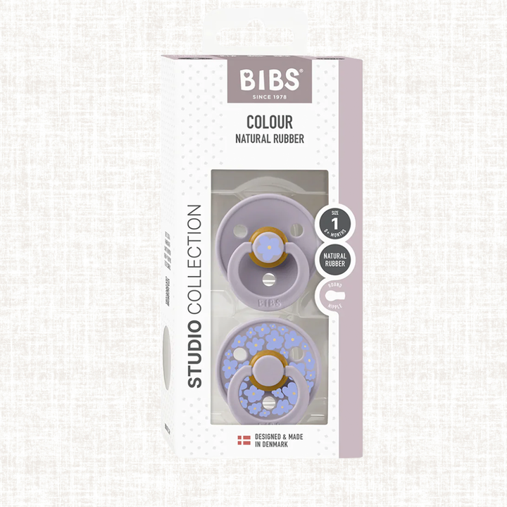 Bibs Pacifier Studio Colour 2 Pack Jasmine Latex Size 1