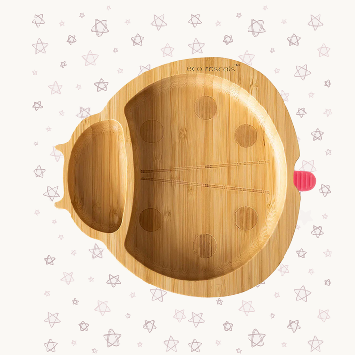 Eco Rascals Bamboo Suction Plate — Ladybird