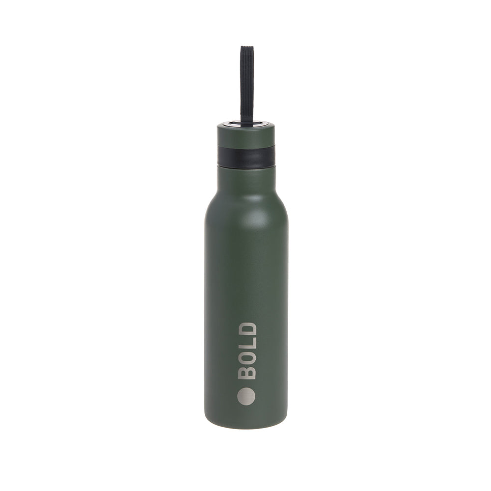 Lassig Double Walled Ss Bold Dark Olive 500ml