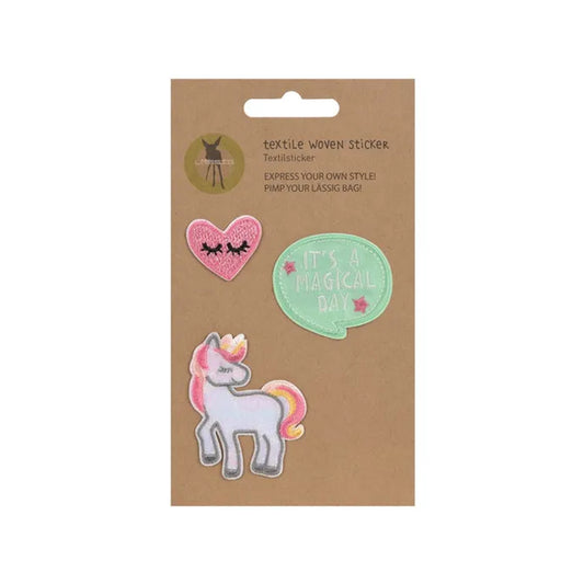 Lassig Textile Woven Sticker Stick On ملصق لاصق منسوج من نسيج لاسيج