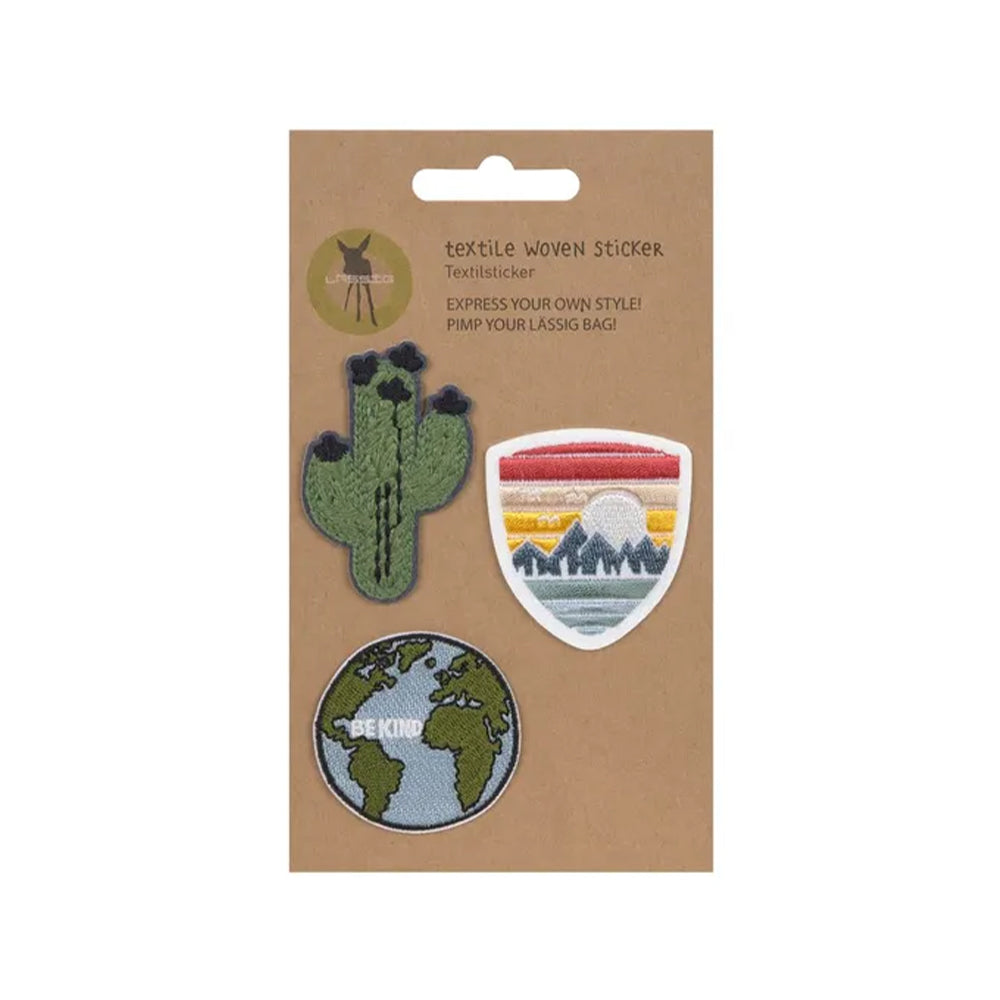 Lassig Textile Woven Sticker Stick On ملصق لاصق منسوج من نسيج لاسيج