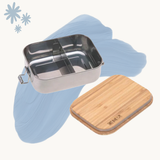 LÄSSIG Stainless Steel & Bamboo Lunchbox